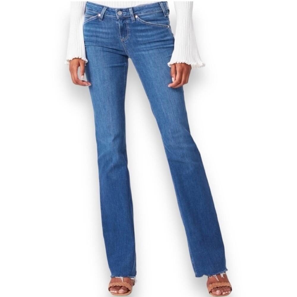 PAIGE Sloane Modern Low Rise Bootcut Jeans Ashlen Wash Size 25